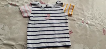 Tee shirt marin coloré 6 mois