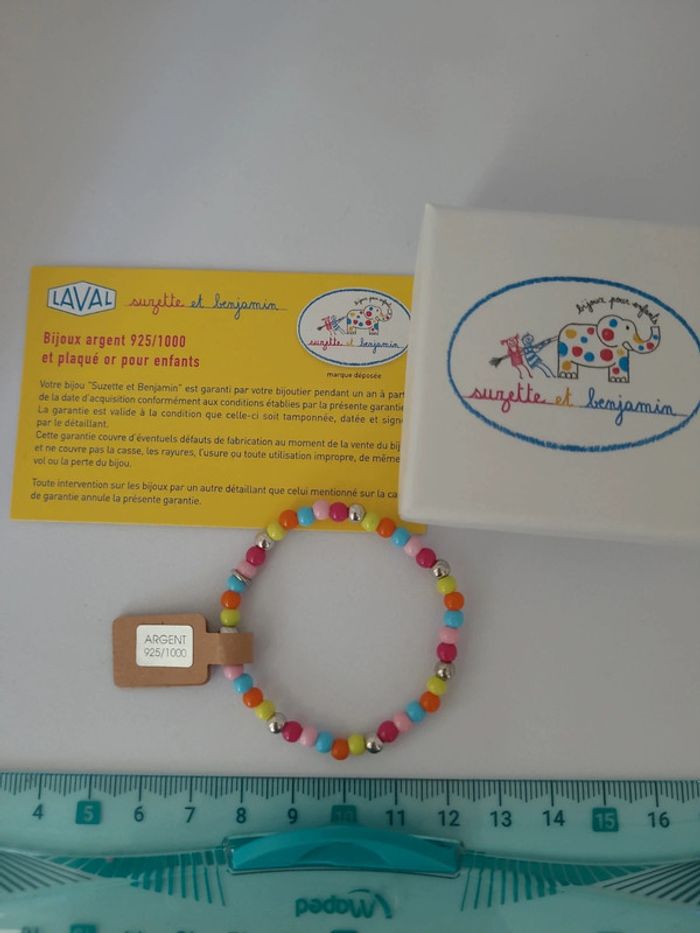Bracelet enfant argent 925 et perles - photo numéro 2