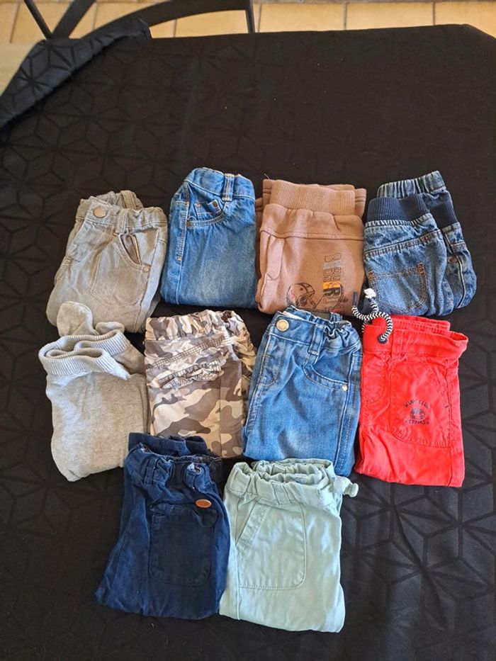 Lot de 10 pantalons multimarques 9mois