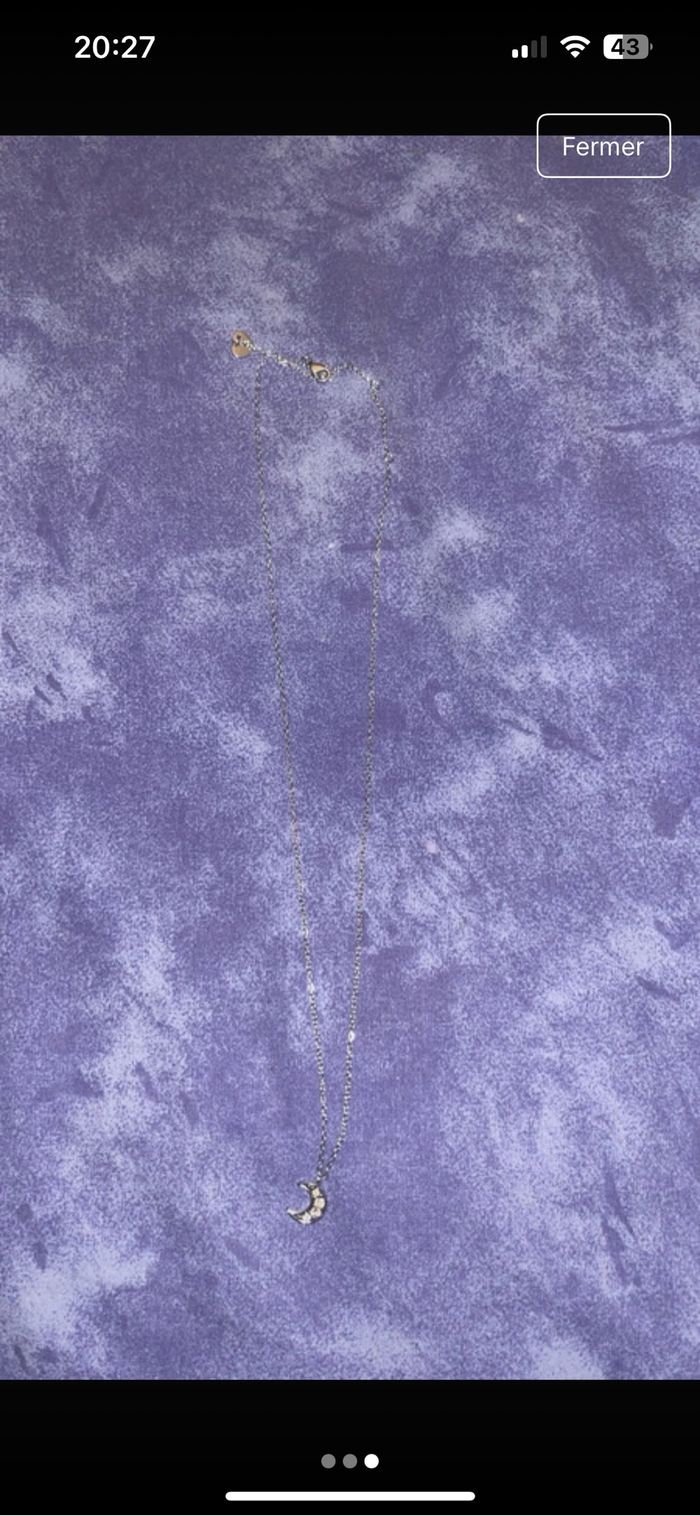 Collier argenté Lune - photo numéro 3