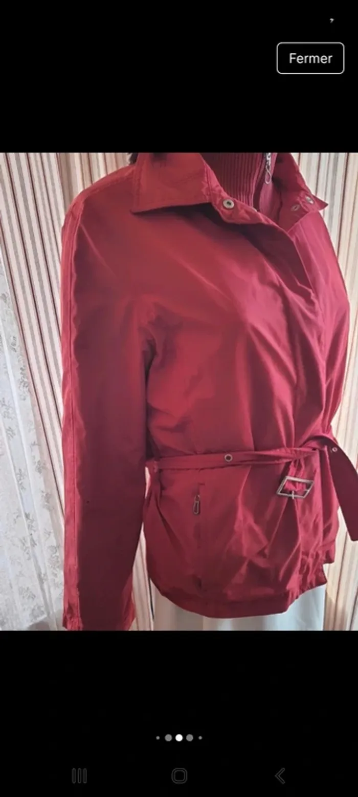 Jolie Veste coupe vent rouge St Oliver fr 42 - photo numéro 5