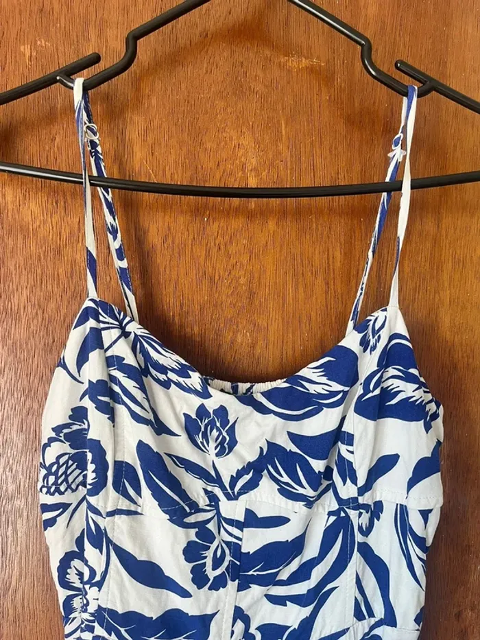 Robe longue bleue fleurie - Dynamite - M - photo numéro 3