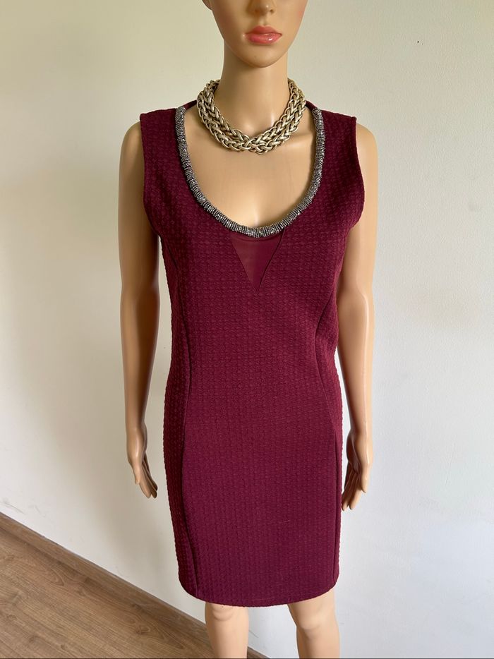 Robe bordeaux sans manches Vila Joy taille L TBE