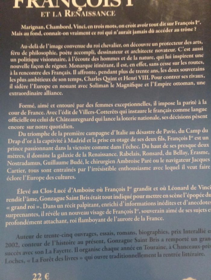 Gonzague Saint Bris - François Ier et la renaissance - photo numéro 3