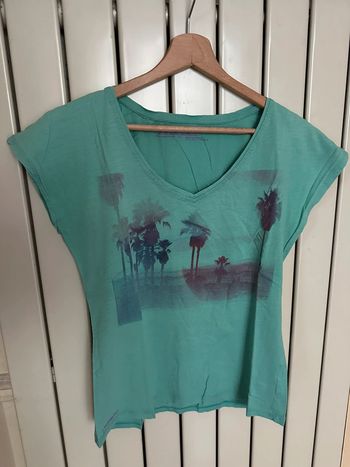 T-shirt vintage turquoise S