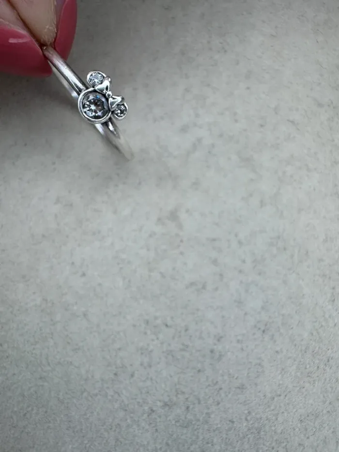 Bague Pandora Disney Authentique Minnie avec Strass blanc Taille 54