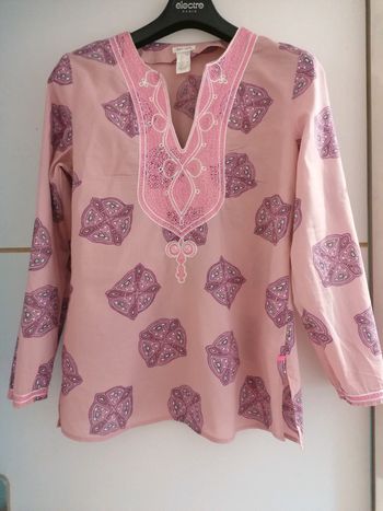 Tunique / blouse style oriental - Soft Grey - taille 38 #espanolitinafemme