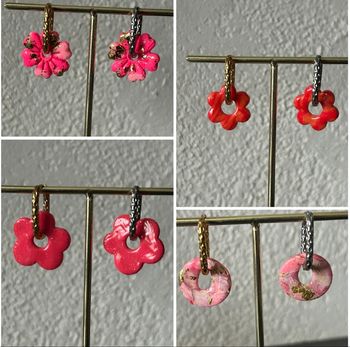 Lot 4 paires Pampille interchangeable 
