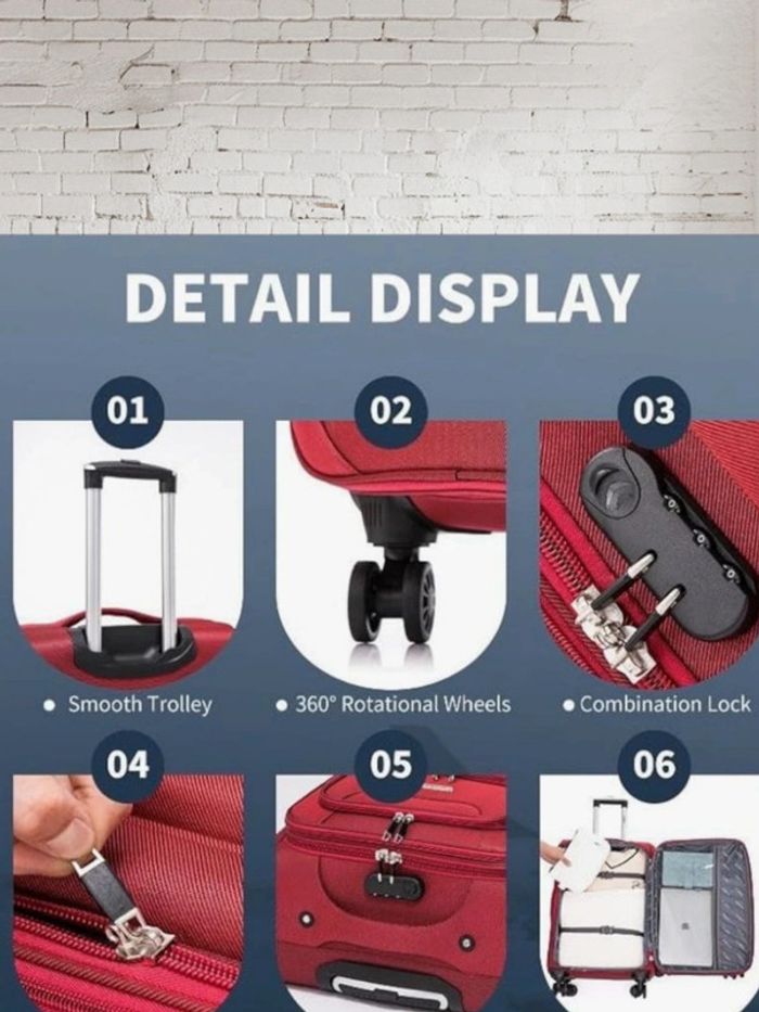 Valise en tissu taille M - photo numéro 2