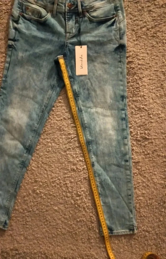 Jean bleu délavé BlendShe femme, taille - photo numéro 3