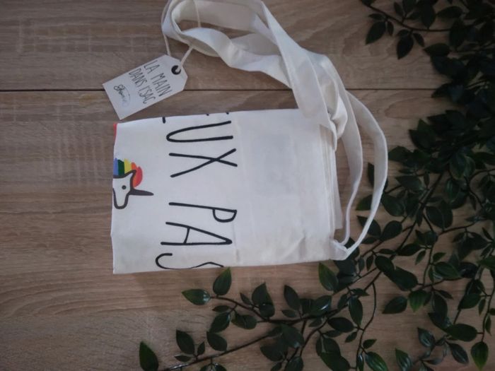 🌸Tote bag en jute neuf "j'peux pas j'ai licorne"🌸 - photo numéro 7