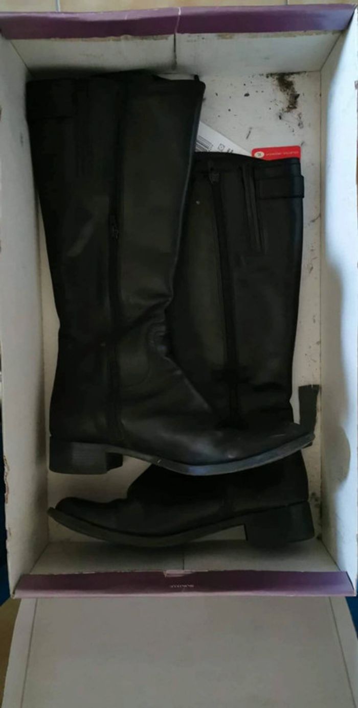 Bottes noires petit talon 38