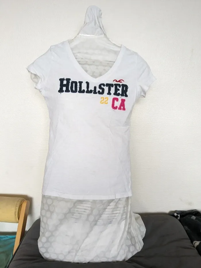 T-Shirt Hollister - blanc.