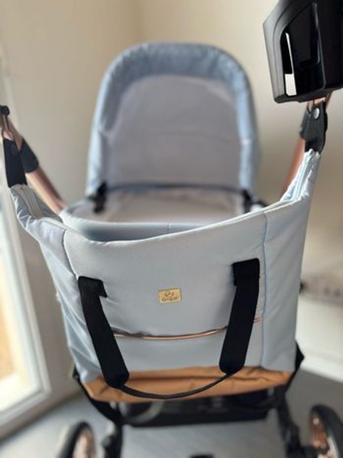 Poussette Neri Bleu Ciel Et RoseGold avec Landau - photo numéro 3