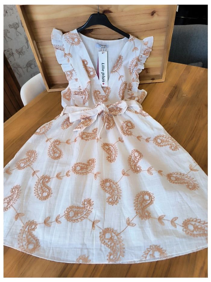 Robe lilie courte été brodé coton xl xxl