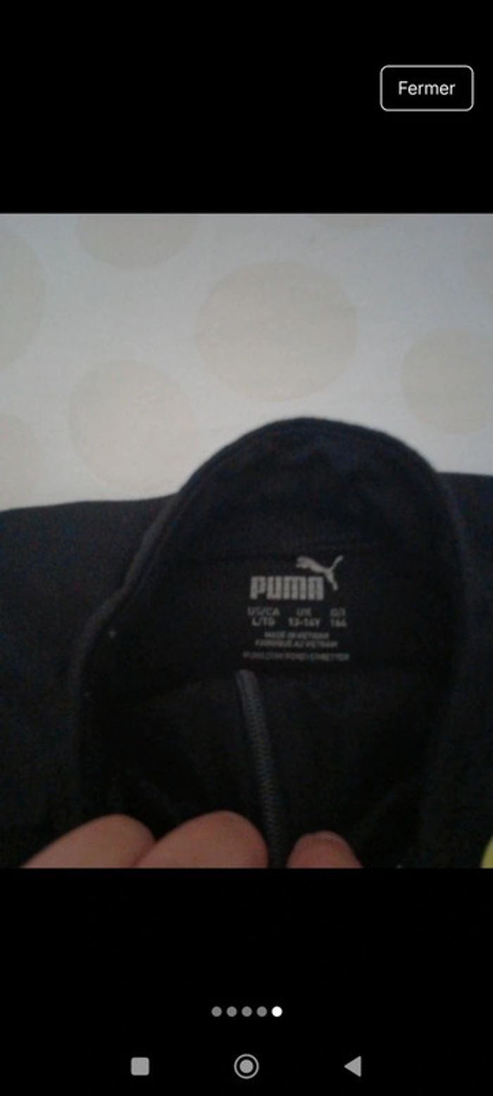 Tee shirt manches longues sport Puma x Olympique de Marseille taille 14 ans - photo numéro 5