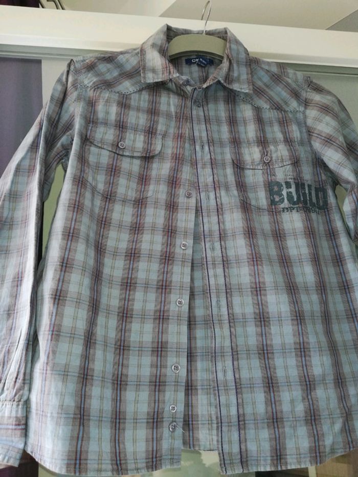 Chemise manches longues okaidi bleu 12 ans