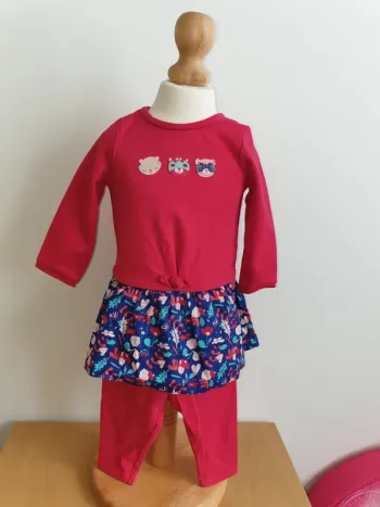 Ensemble robe, legging  et chaussettes Sergent Major 12 mois