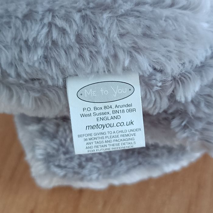 Peluche Doudou Ours gris avec rose rouge. Me to you. 19 cm - photo numéro 6