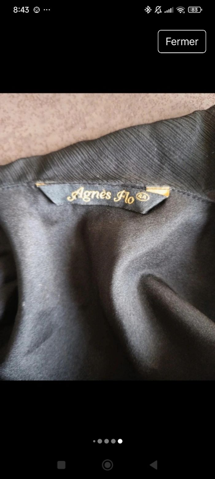 Débardeur noir Agnès Flo taille 44 - photo numéro 6