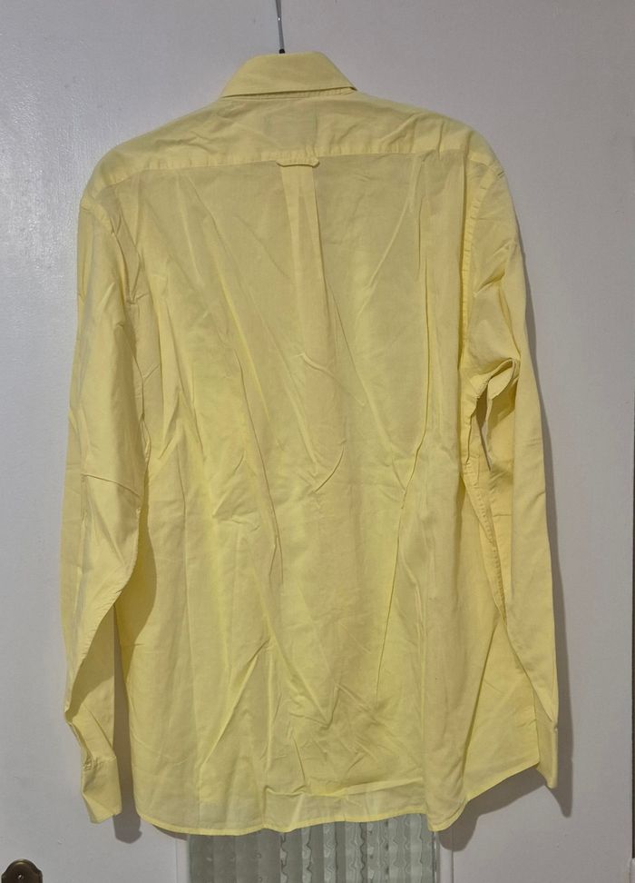 Chemise homme manches longues jaune cacharel taille 40cm - photo numéro 3