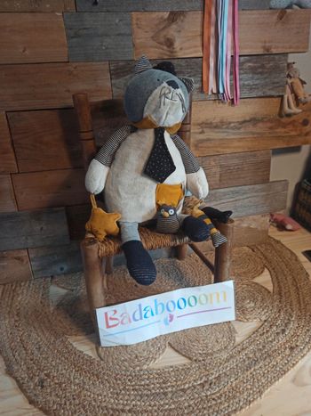 Peluche d activités chat les moustaches moulin roty tbe