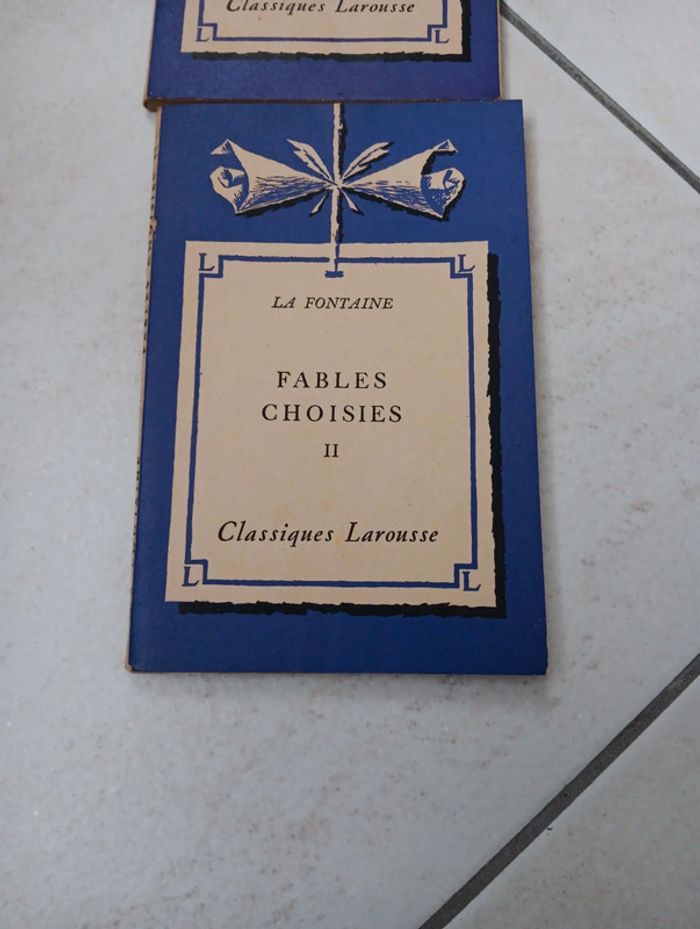 2 livres Fables choisies 1 et 2 de La Fontaine - photo numéro 3