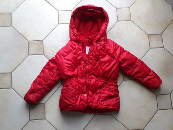 Anorak , parka , manteau à capuche rouge Okaidi 8 ans