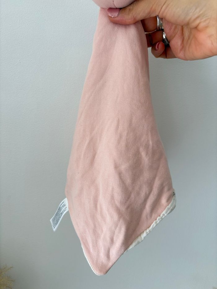 Doudou lapin lange rose - photo numéro 8
