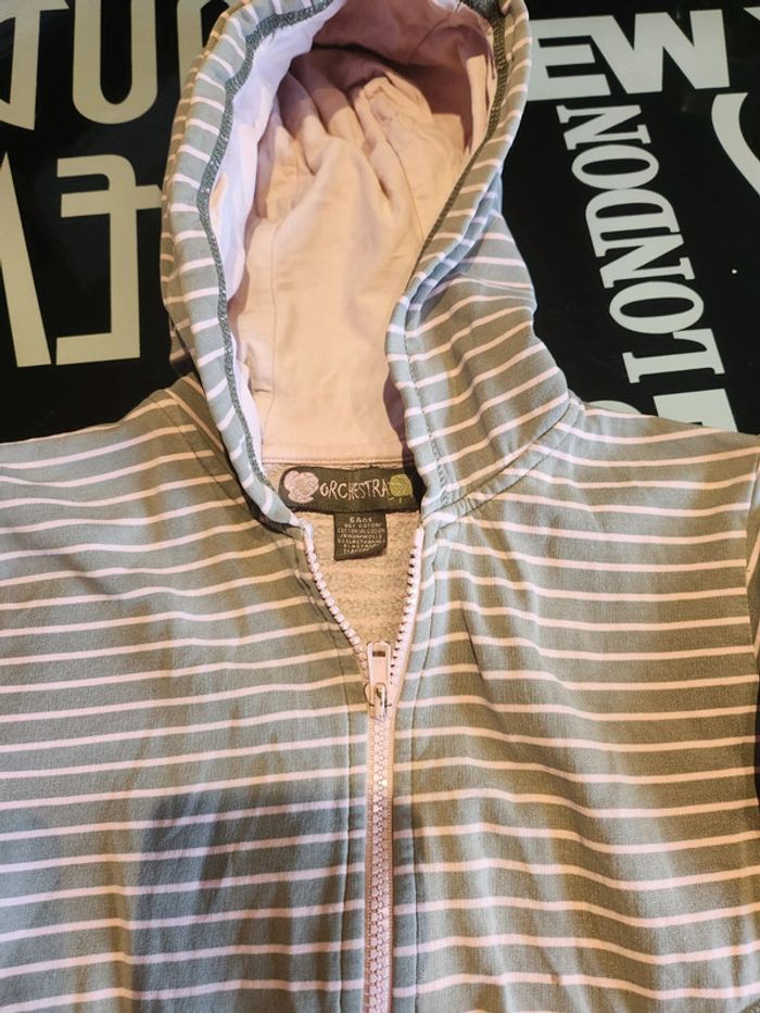 Gilet sweat léger rose et gris - photo numéro 3