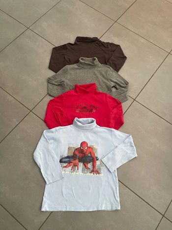 Lot ensemble sous pull haut col roule vêtement garçon 6 ans