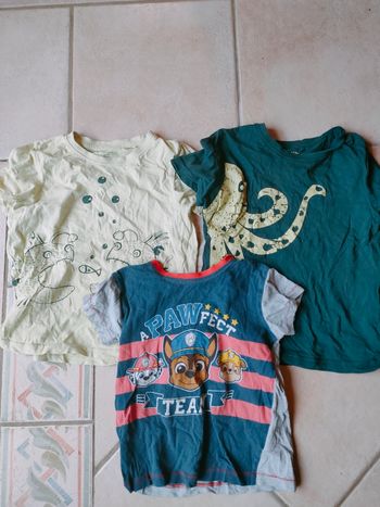 Lot taille 6 ans de 3 Tee shirt Pat Patrouille et Lupilu