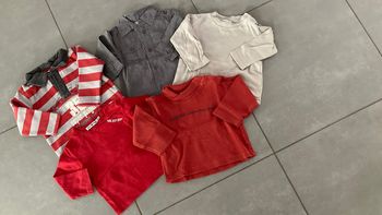 Lot ensemble vêtement haut chemise pull garçon 12 mois 1 an