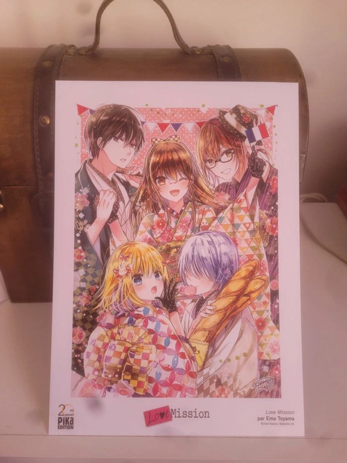 Ex-libris Ex Libri manga Love Mission 20 ans Pika Editions