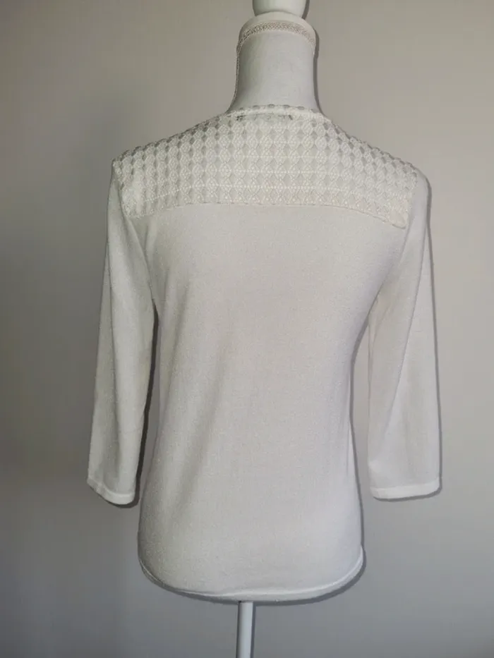 Pull léger blanc - photo numéro 2