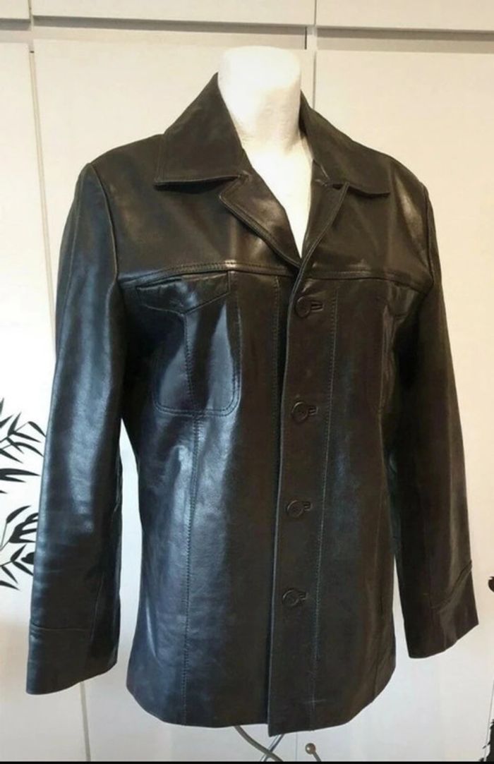Belle veste cuir noir homme de la collection Jules de taille M. - photo numéro 4