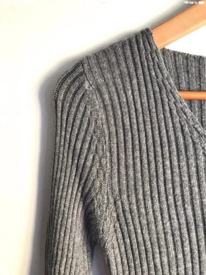 Robe pull grise en maille très douce neuve jamais portée - photo numéro 7