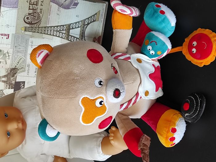 Peluche d’éveil sensorielle – textures, miroir, sons - photo numéro 2