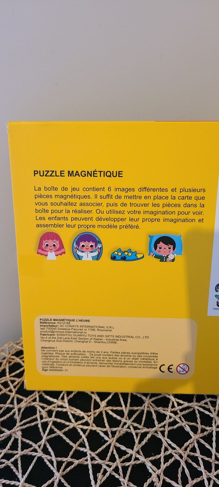 J'apprends l'heure puzzle Magnétique neuf Avec carte moment de la journée - photo numéro 3