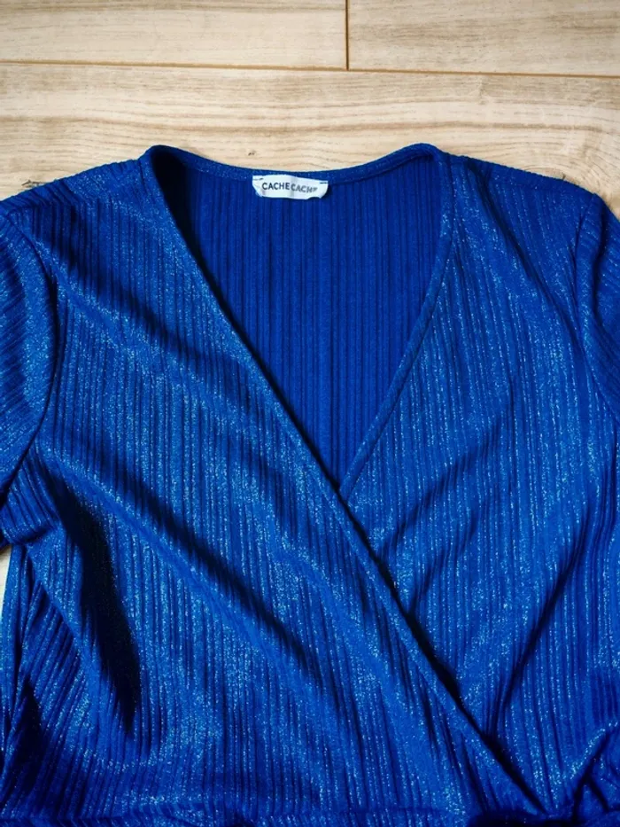 Robe bleu roi 40 cache cache portefeuille - photo numéro 5