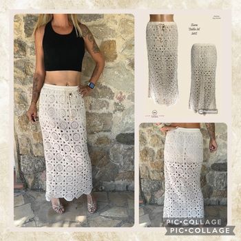 🍦 Jupe longue crochet crème Zara – Taille M SOLDÉ -20% (vidéo portée dispo ) 🍦