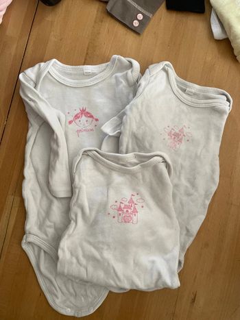 Lot de 3 body blanc 9 mois