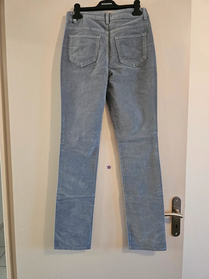 Pantalon velours côtelé gris Caroll Taille 36 - photo numéro 4