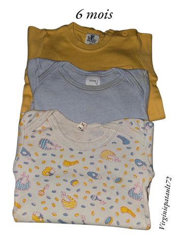 Lot 3 bodys 6 mois