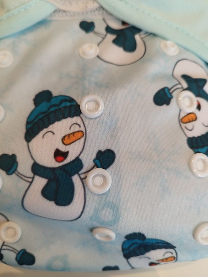 Couche Bum Diapers bonhommes de neige + 2 inserts - photo numéro 2