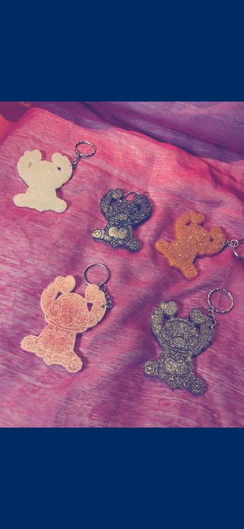Porte clef stitch en resine