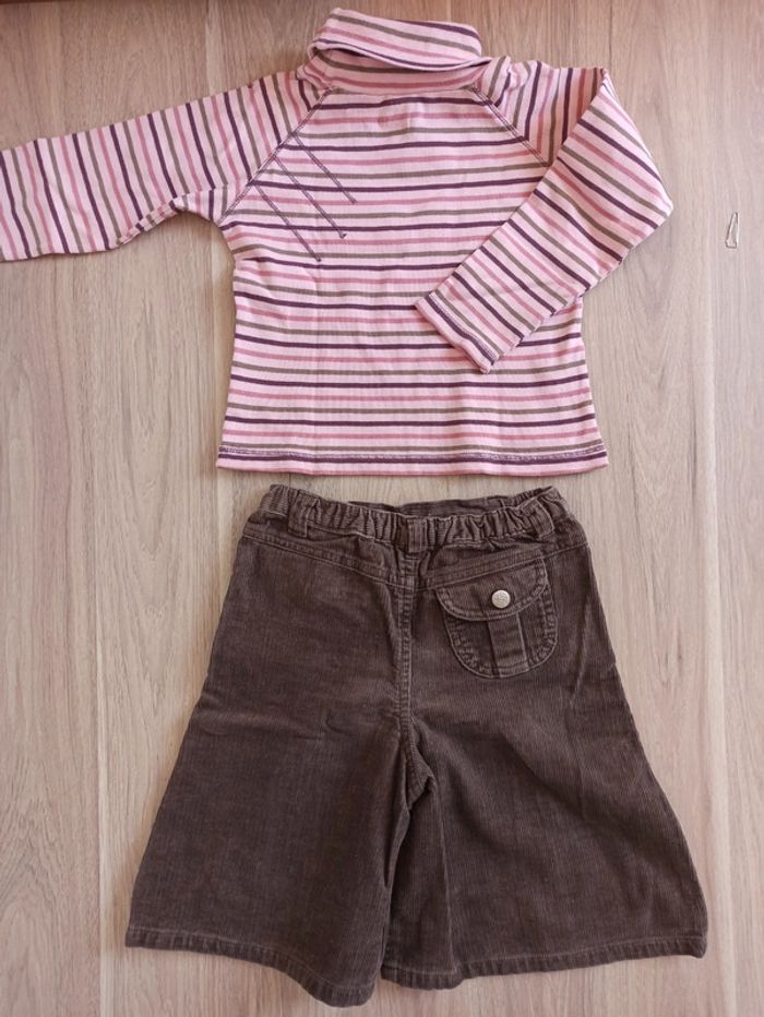 T-shirt col roulé rayé Decathlon 4 ans pantalon marron en velours okidz Vertbaudet 3 ans - photo numéro 5