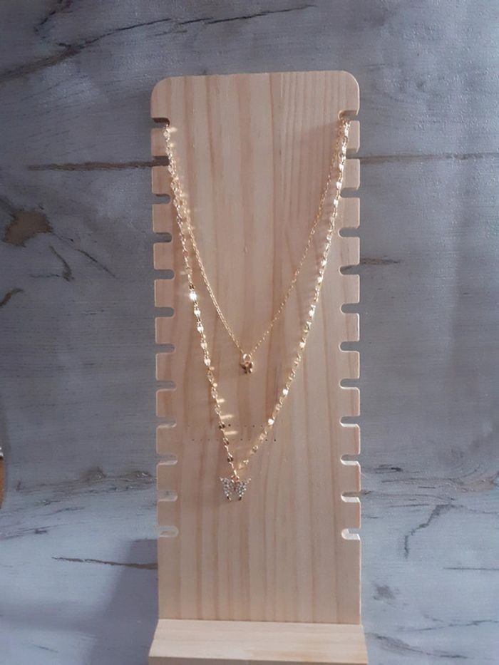 Collier doré doublé - photo numéro 2