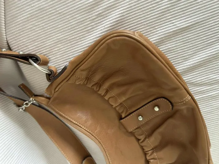 Sac bandoulière cuir camel Salamander – bon état - photo numéro 9