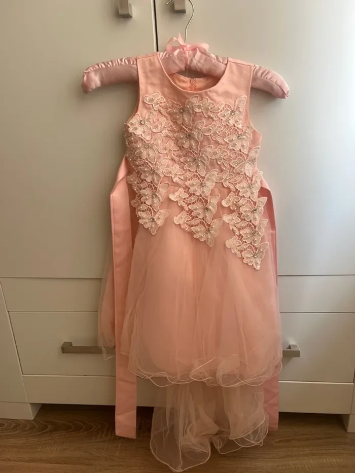 Robe de cérémonie 6ans rose tulle 🩷